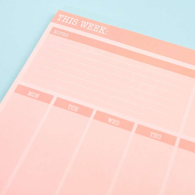 Yoobi | Weekly Calendar Planner Notepad | 60 Sheets | Blush (YOOB4192677) - Image 2